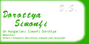 dorottya simonfi business card